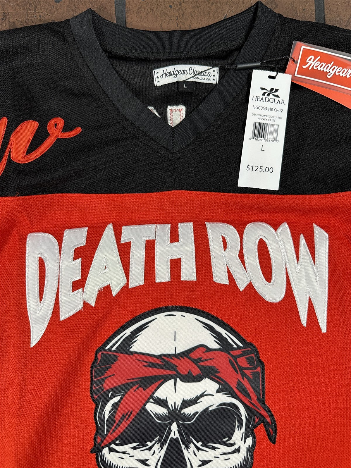 DEATH ROW RECORDS Headgear Classics Hockey Jersey ~Never Worn~ M L XL 2XL