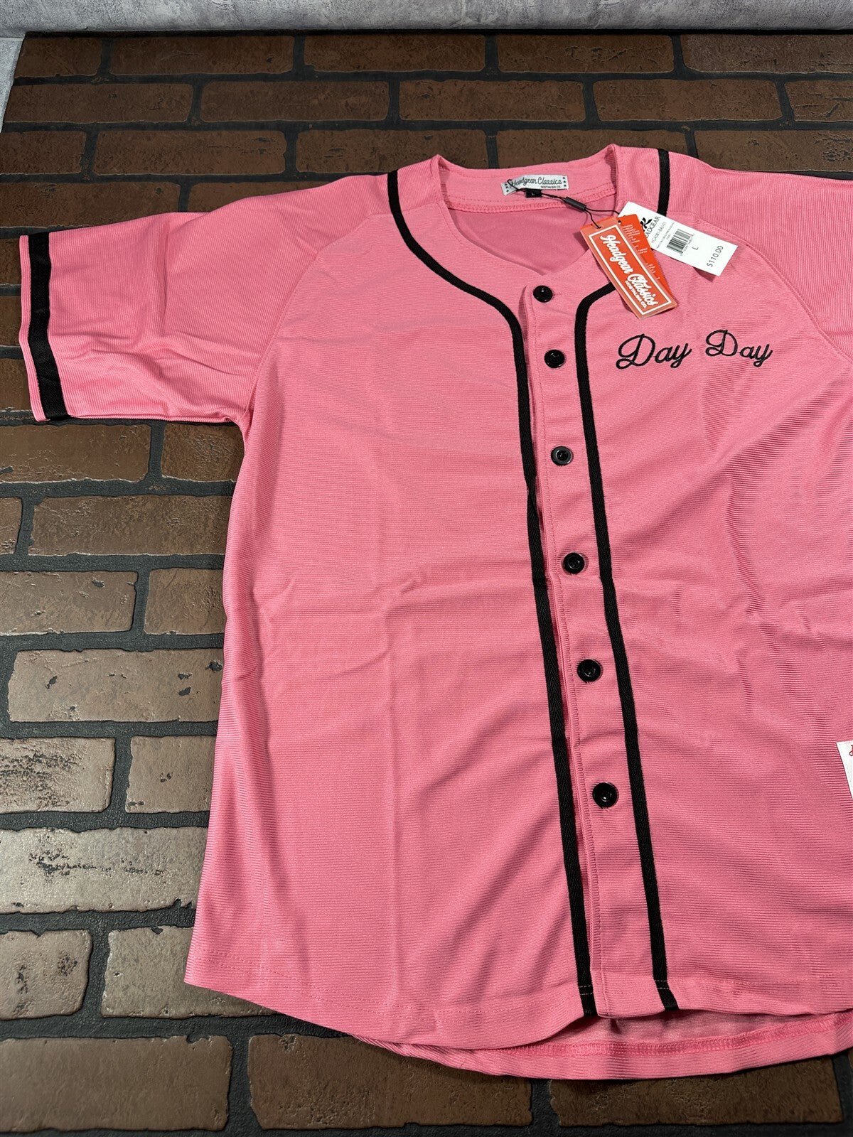 PINKY'S Day Day Headgear Classics Pink Baseball Jersey ~Never Worn~ M L XL XXL