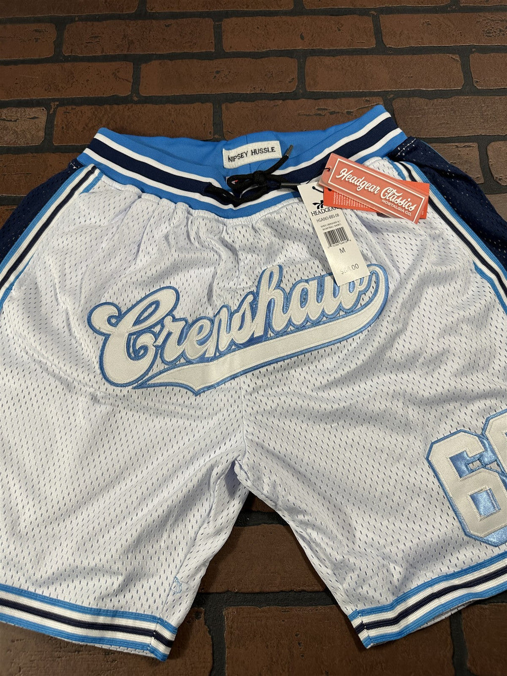 CRENSHAW #60 Headgear Classics White Basketball Shorts ~Never Worn~ M L XL 2XL