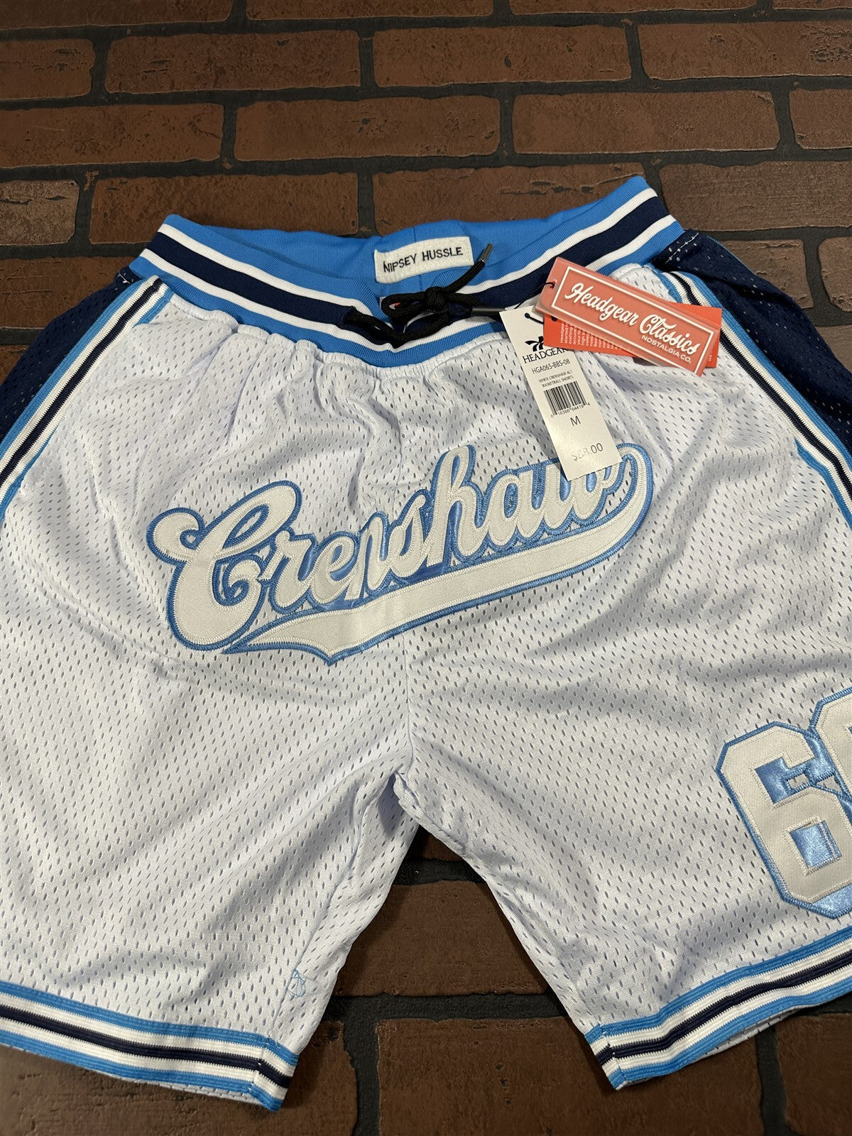 CRENSHAW #60 Headgear Classics White Basketball Shorts ~Never Worn~ M L XL 2XL