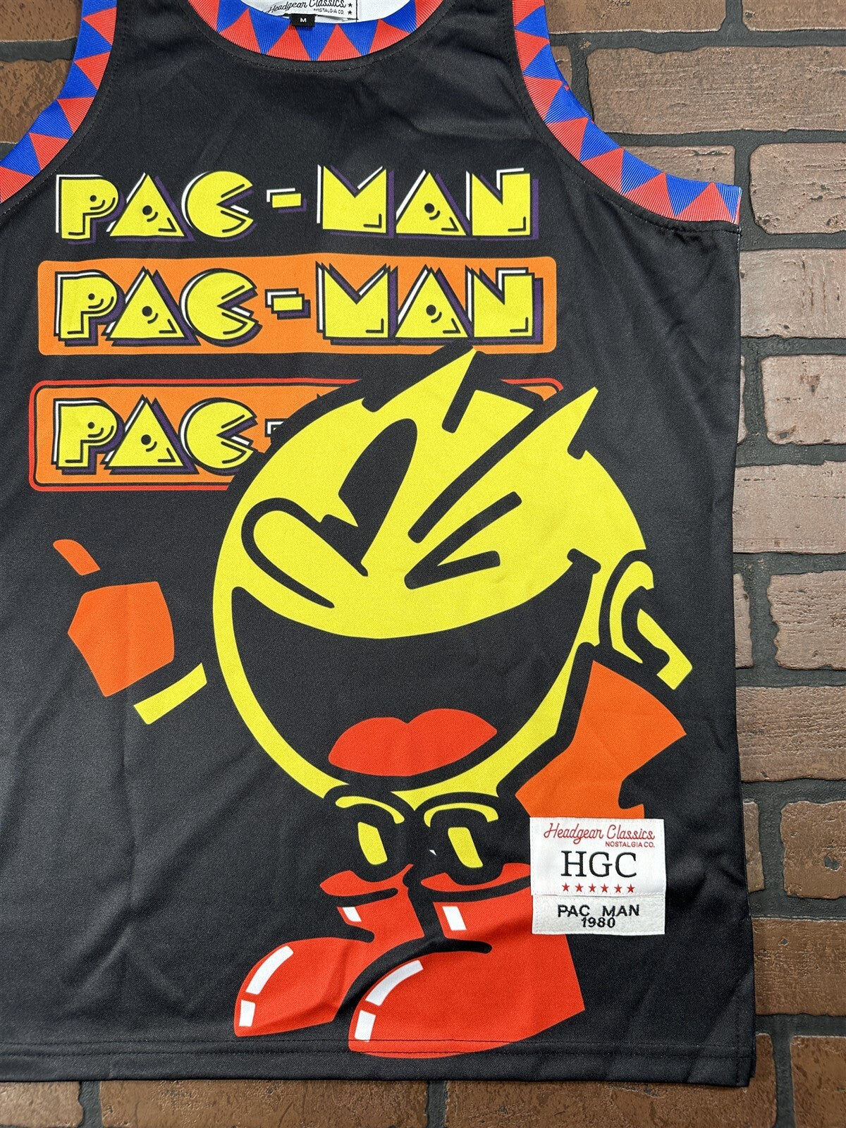 PAC MAN Black Headgear Classics Basketball Jersey ~Never Worn~ S M L