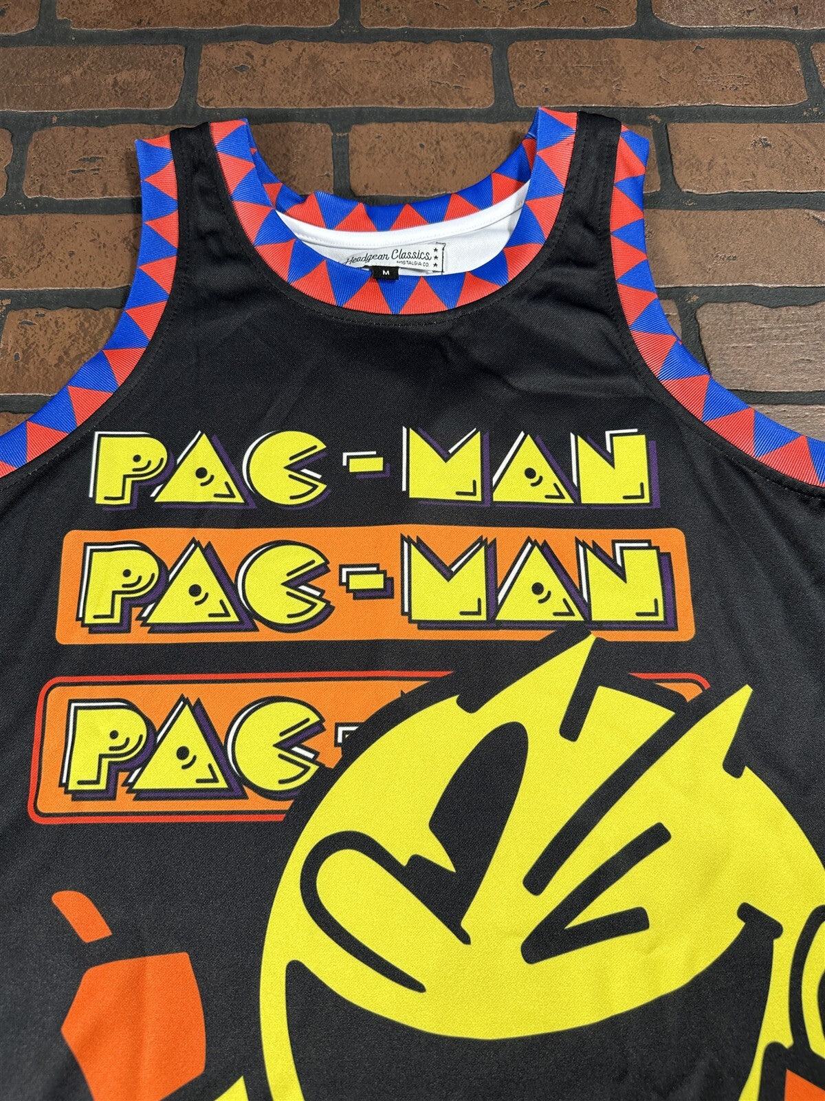 PAC MAN Black Headgear Classics Basketball Jersey ~Never Worn~ S M L