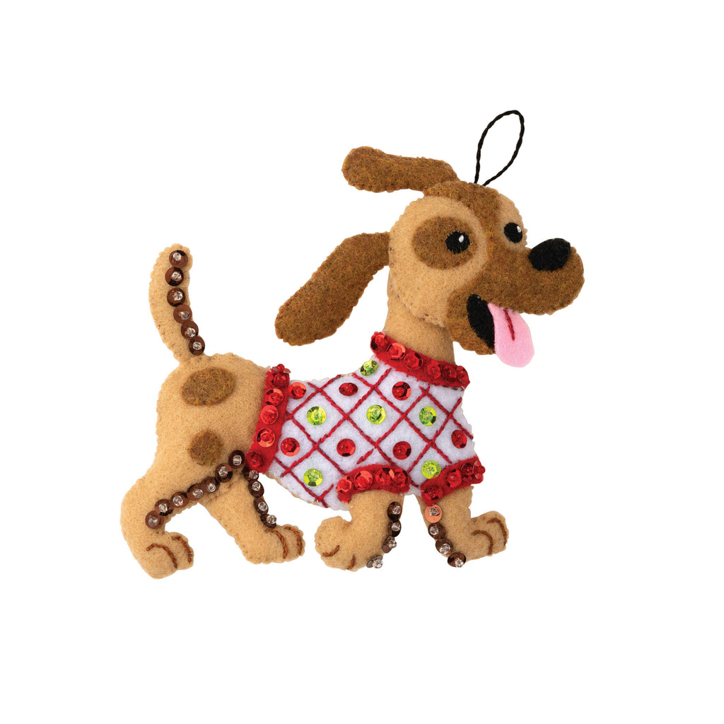 Bucilla Dogs in Ugly Sweaters Felt Ornament Kit – Set of 5 Christmas Dog Ornaments