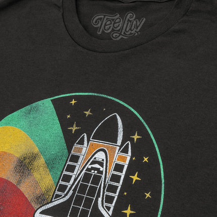 NASA Space Shuttle Worm Logo T-Shirt - Vintage Black