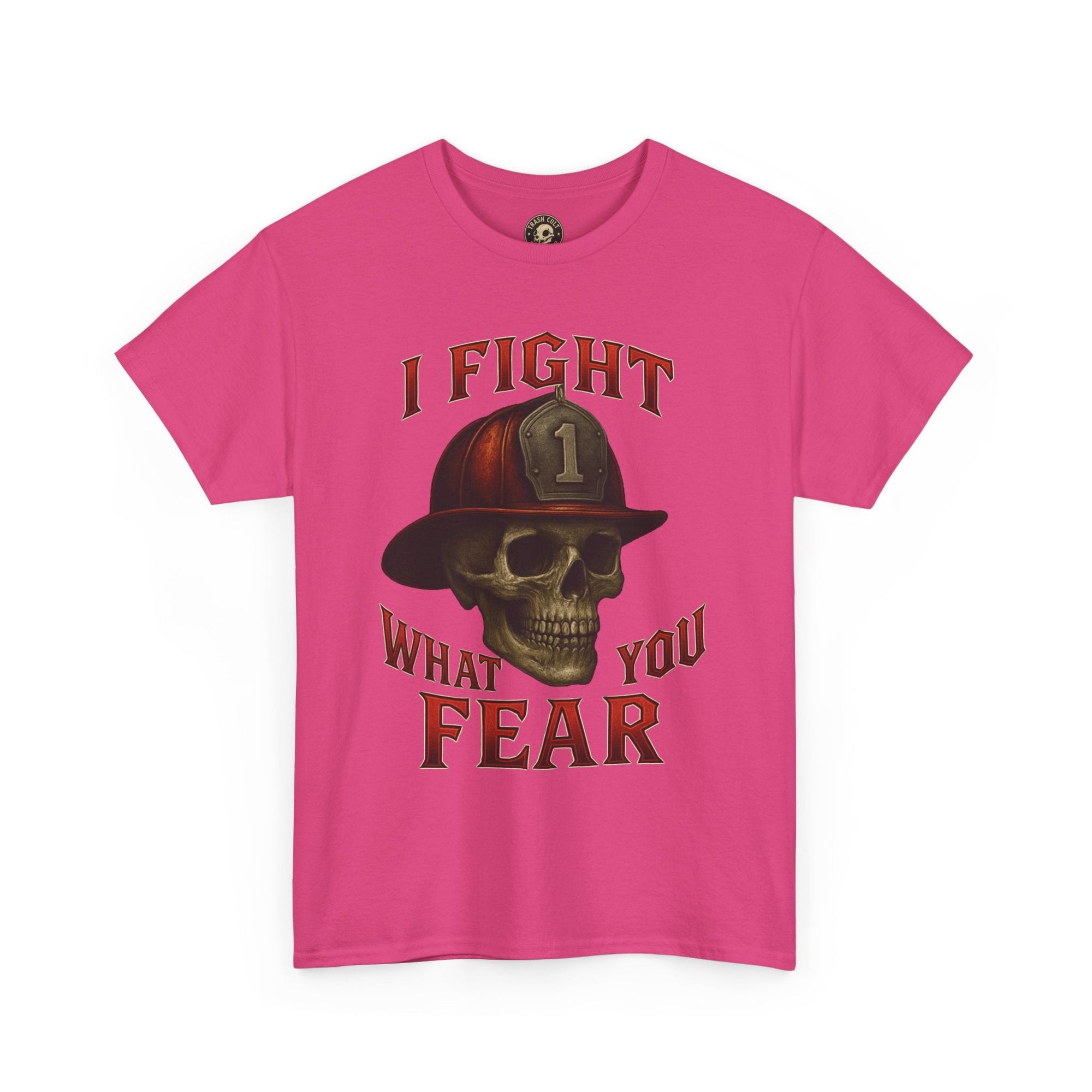 Skull Firefighter Tee - I Fight What You Fear, Casual Shirt, Gift for Firefighters, Halloween Costume, Unisex Apparel