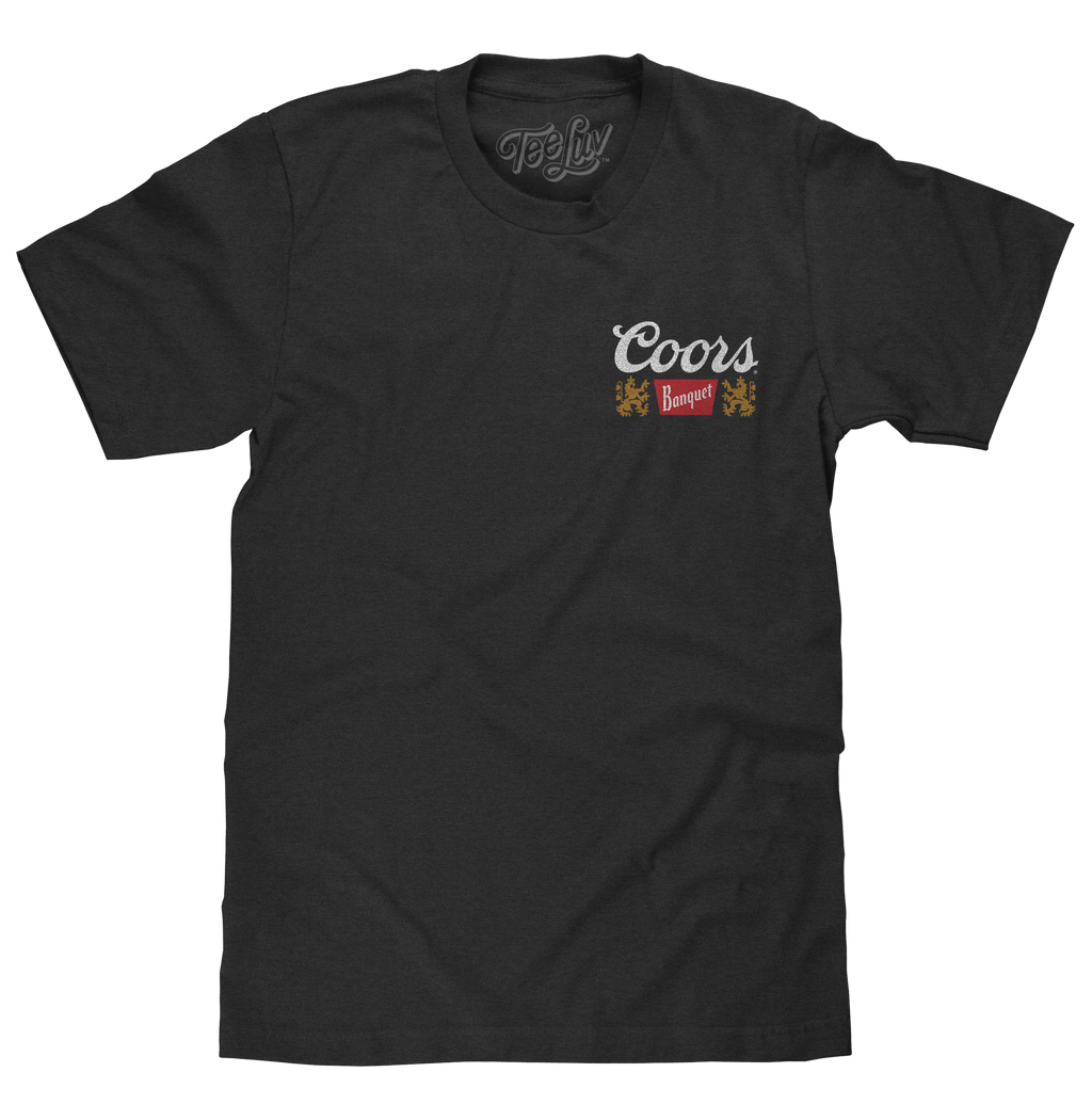 Made in the USA Coors Banquet Golden Colorado Front and Back Beer T-Shirt - Asphalt Gray