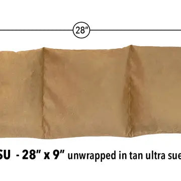 Hot Cherry Triple Square Cherry Stone Pillow in Tan Ultra-Suede