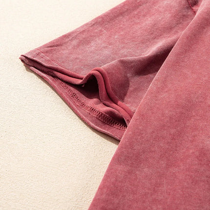 One Shoulder Half Sleeve Oversized Tunic T Shirt