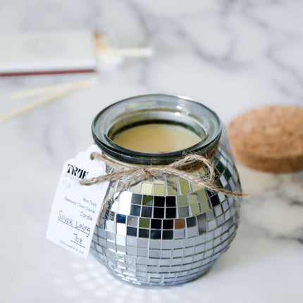 Silver Lining Disco Ball Candle
