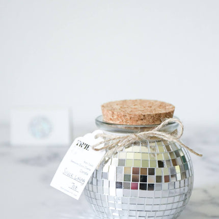 Silver Lining Disco Ball Candle