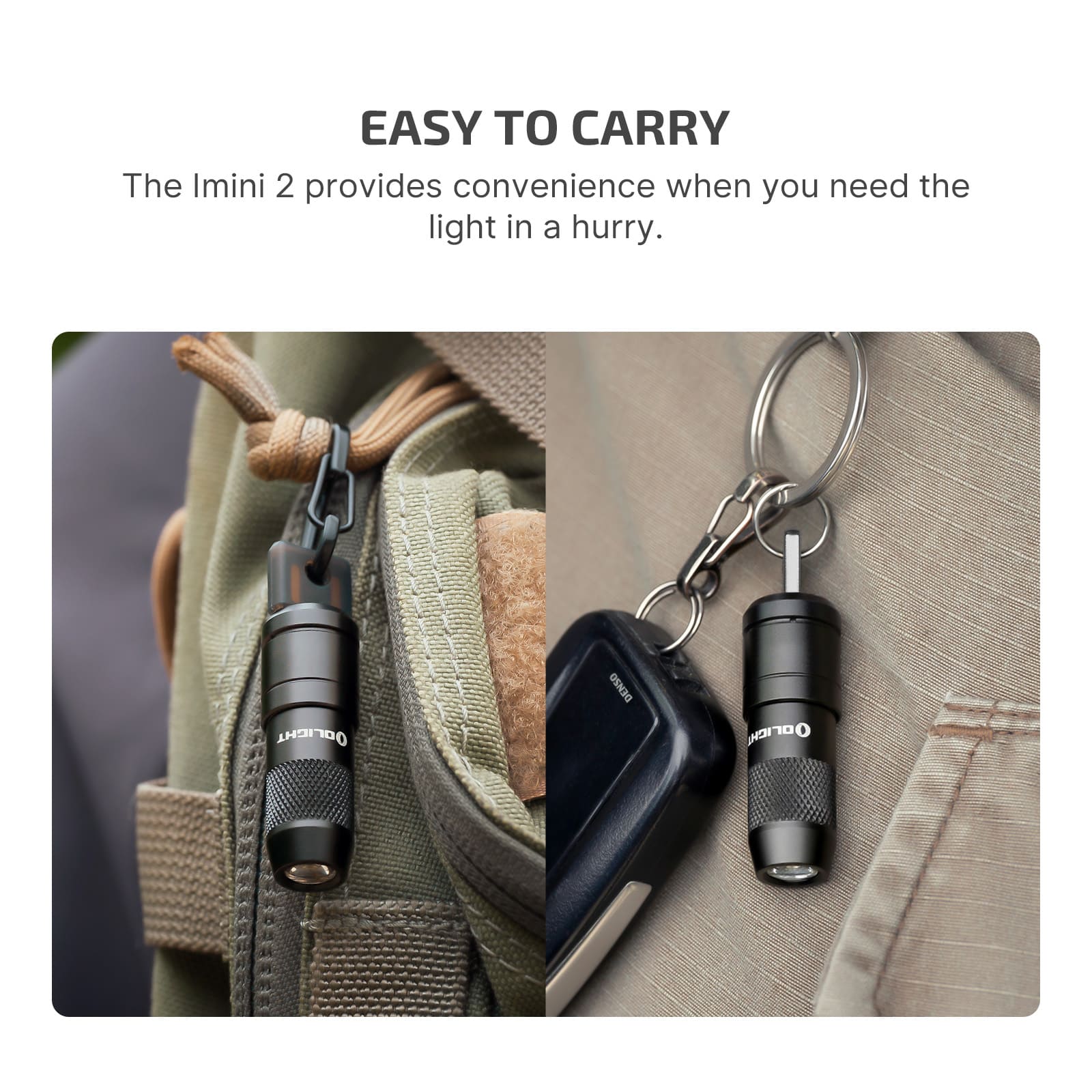 Olight iMini 2 Rechargeable Magnetic Mini Flashlight 50 Lumens EDC Keychain Light