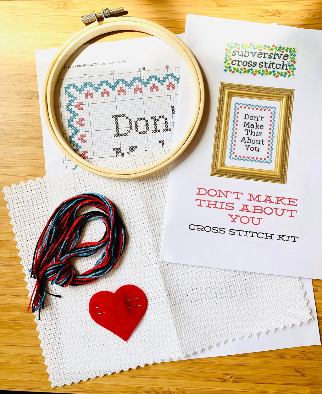 Deluxe Cross Stitch Kit – “Not Today, Satan” Funny Beginner Pattern