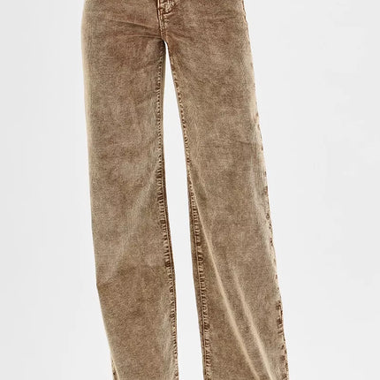 RISEN High Rise Wide Leg Corduroy Jeans