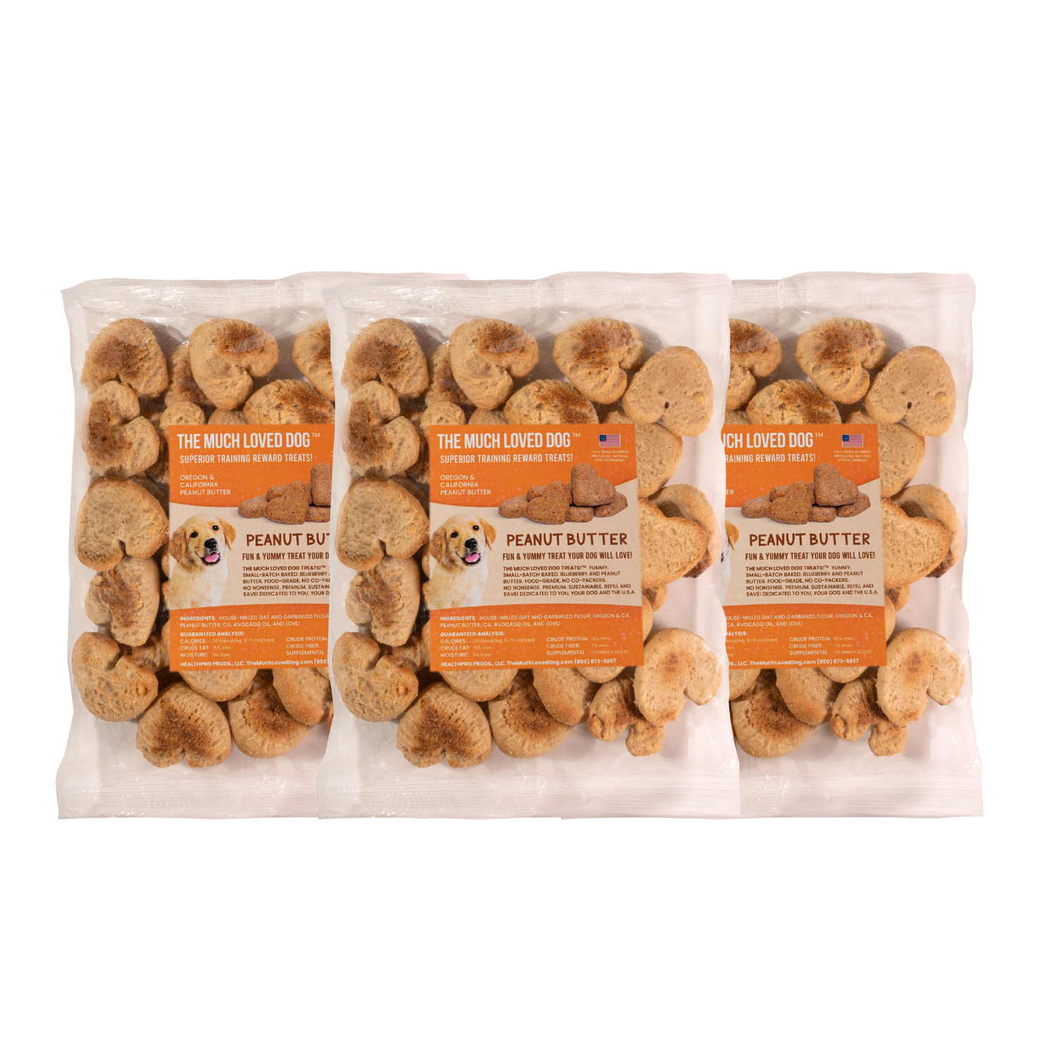 Much Loved Dog Peanut Butter Training Reward Treats - ECO Set (Filled Fresh Keeper +1 Refill)