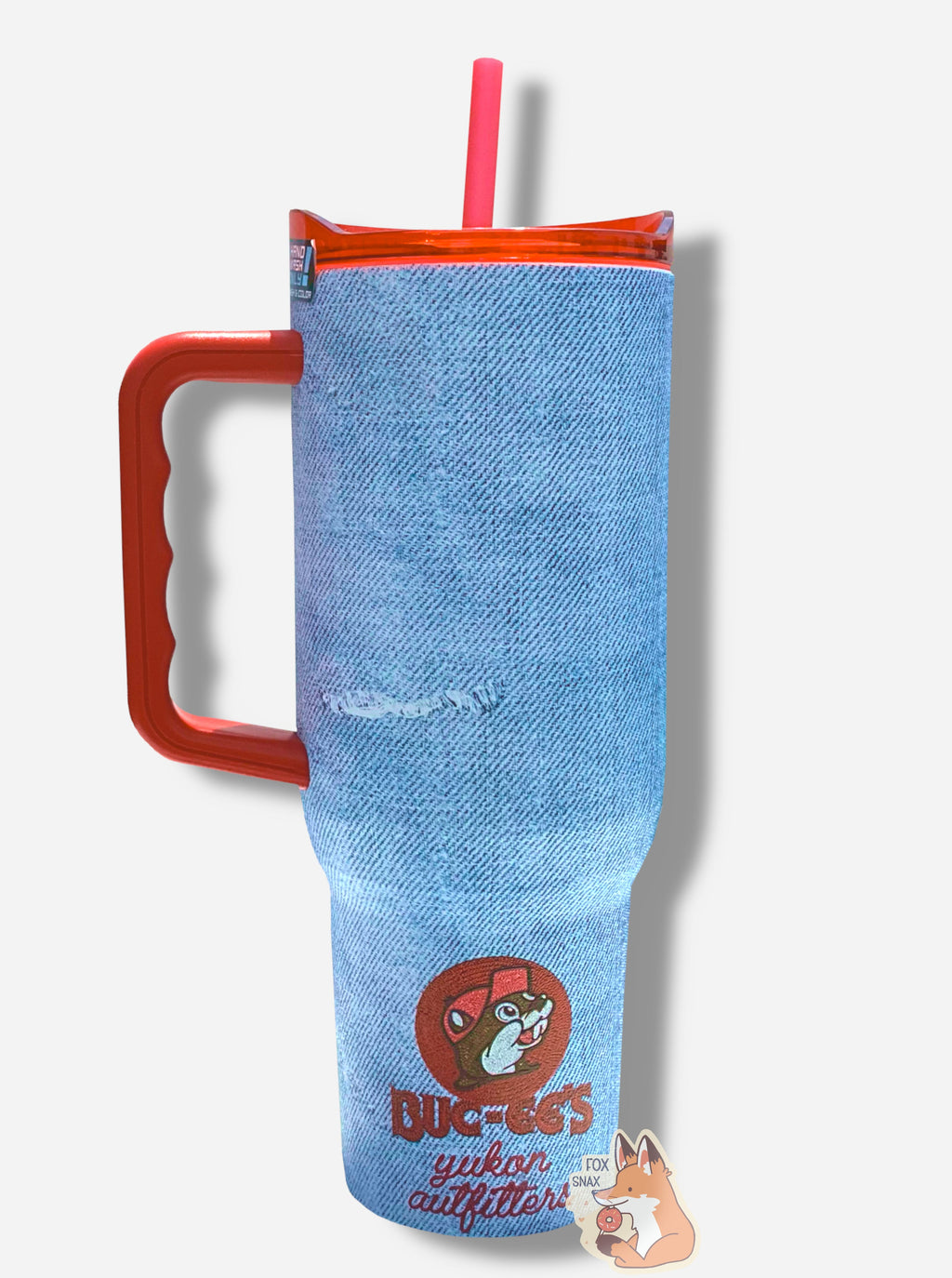 Buc-ee's Yukon Outfitters Ripped Denim 40oz Tumbler