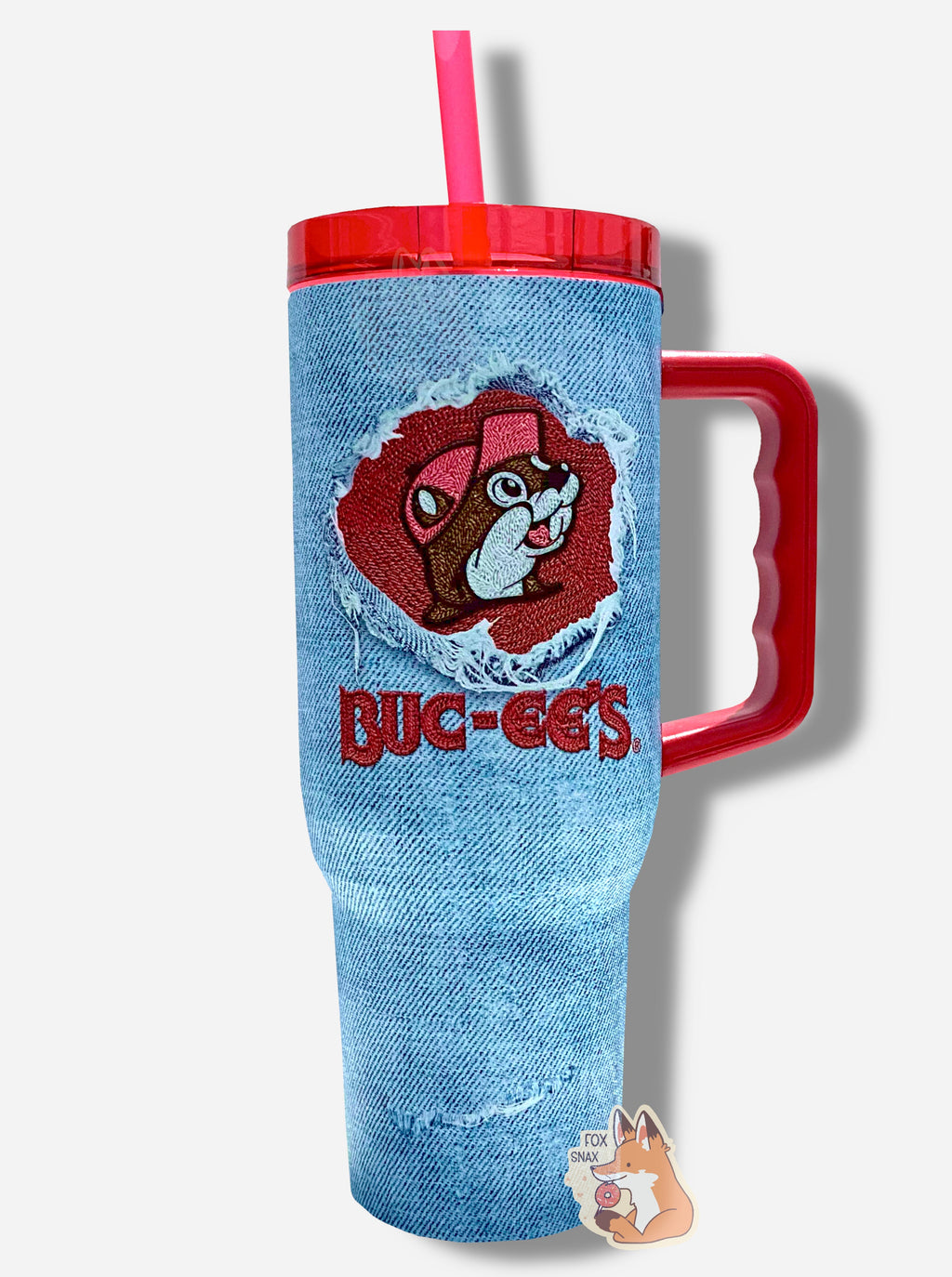 Buc-ee's Yukon Outfitters Ripped Denim 40oz Tumbler