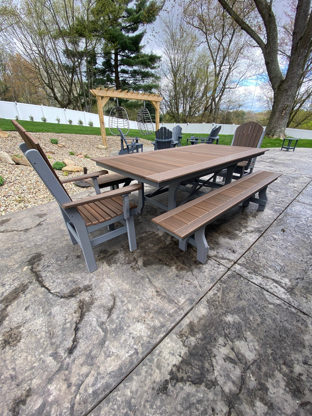 Outdoor Fanback Dining Chair - HDPE - All-Weather