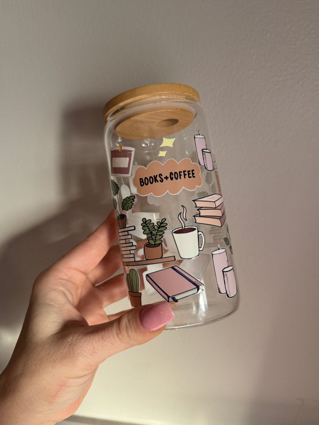 Books and Coffee Glass