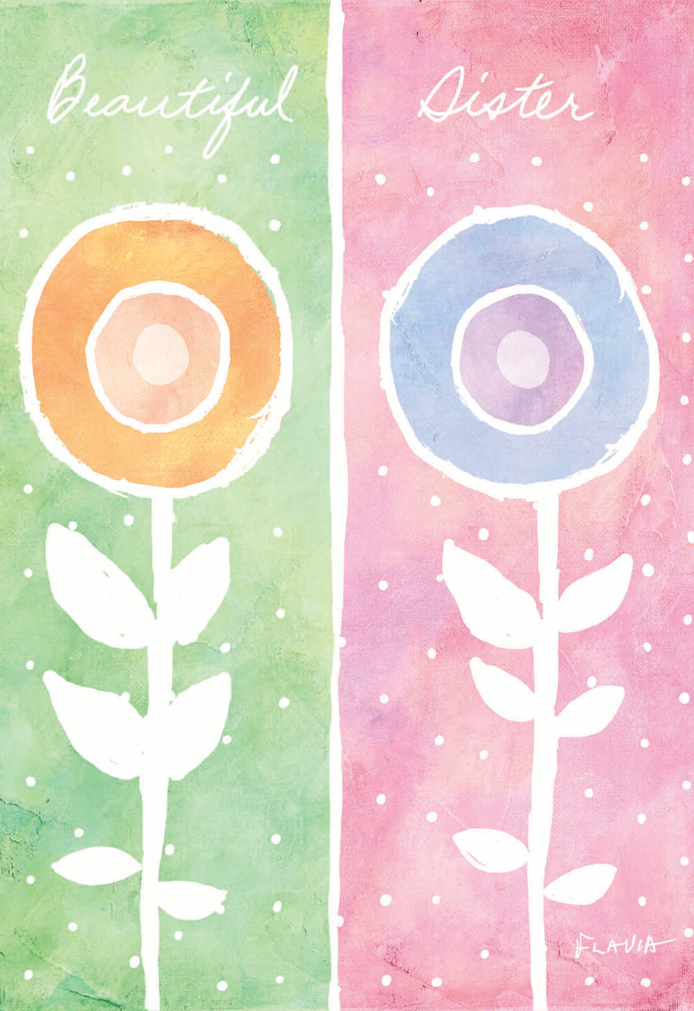 Beautiful Sister - a Flavia Weedn inspirational greeting card 4242-0078