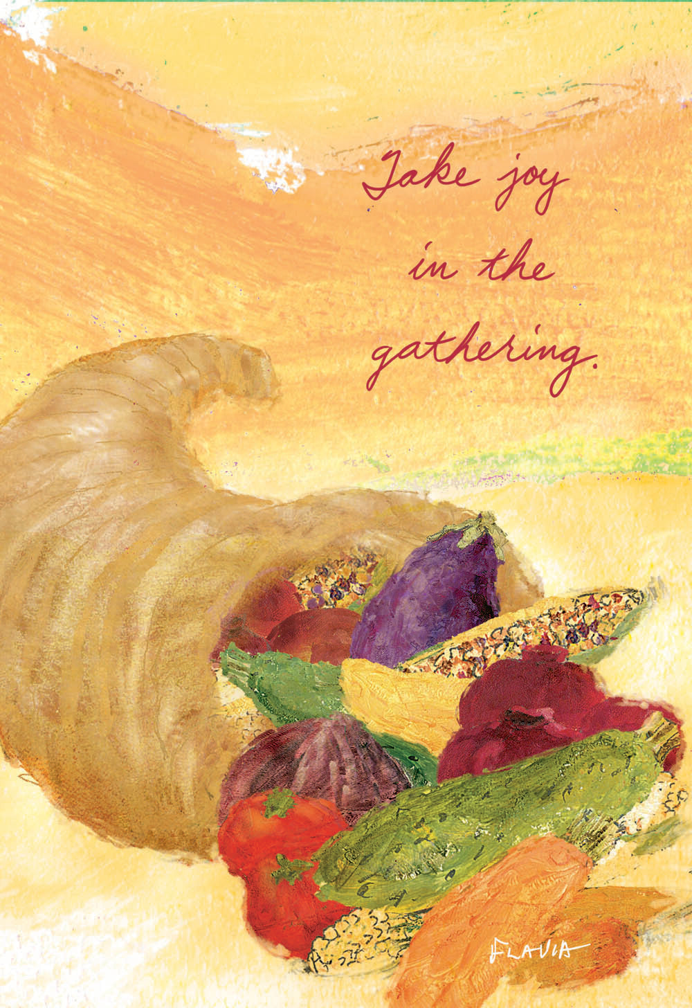 Take Joy in the Gathering - a Flavia Weedn inspirational greeting card 4242-0123