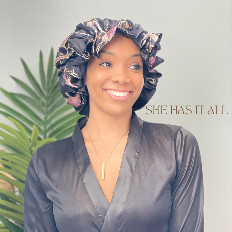 Garden Peach All Satin Bonnet