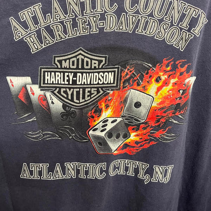 Faded Harley Davidson Pocket Tee Aces Fire Dice - XL