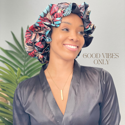 Good Vibes Only All Satin Bonnet