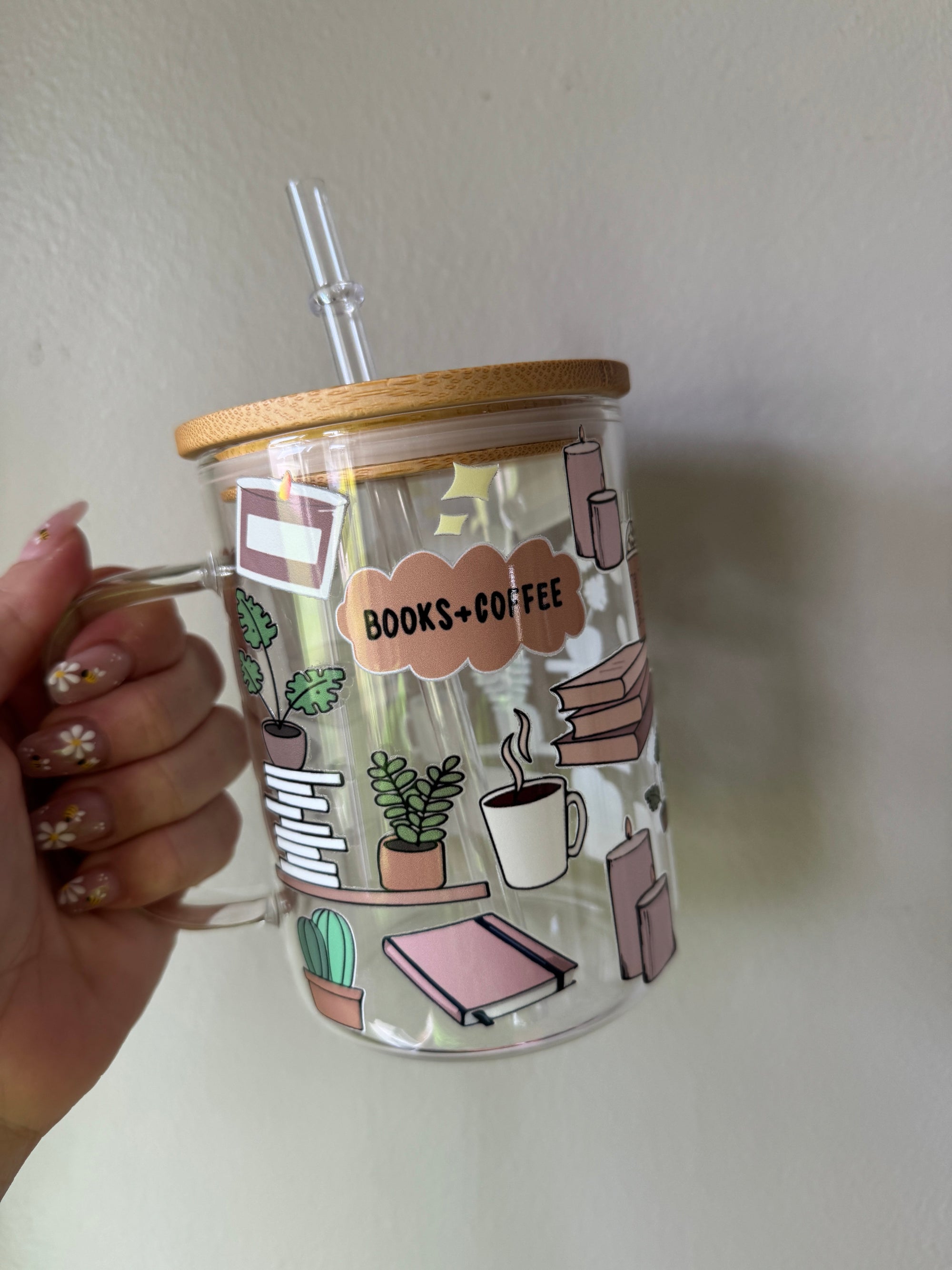 Books and Coffee Glass