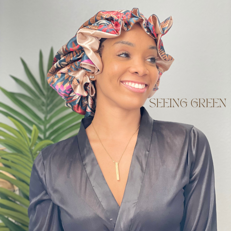 Garden Peach All Satin Bonnet