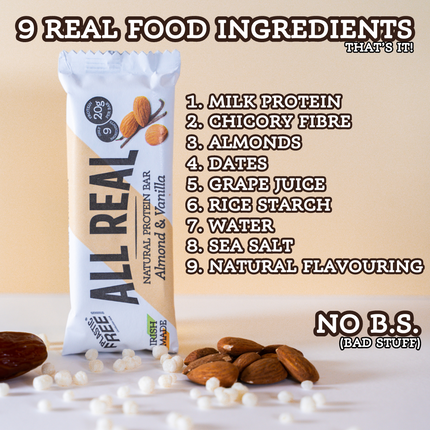 Almond Vanilla Protein Bar 50g x 12 bars