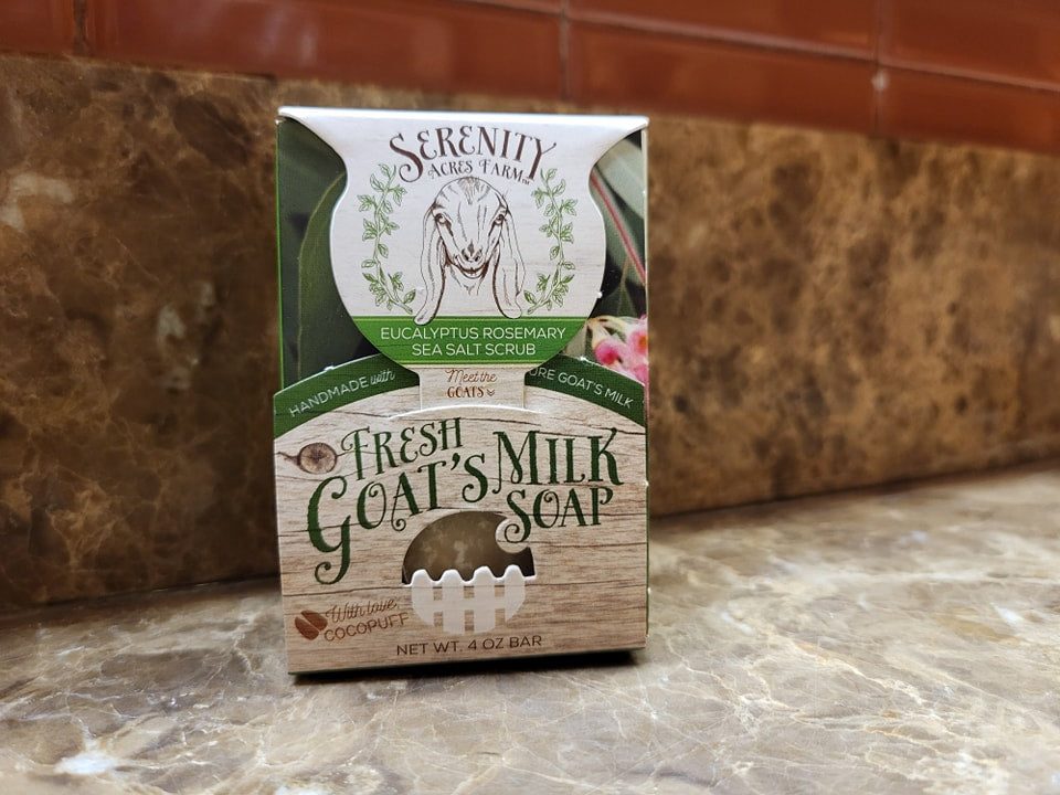 Goat's Milk Soap Salt Bar – Eucalyptus Rosemary Sea Salt