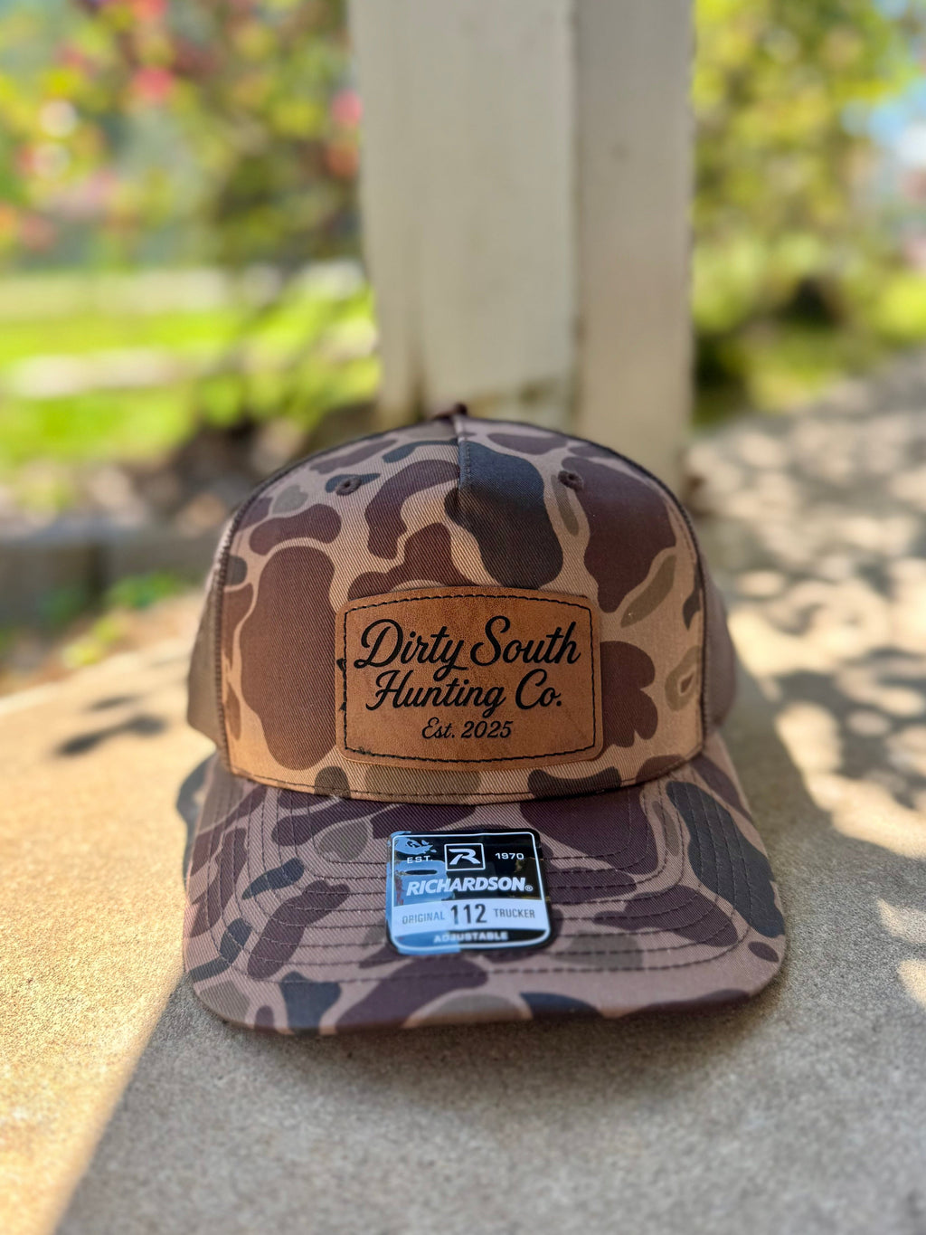 Dirty South Hunting Co. Laser Engraved Leather Patch Hats – Bark Duck Camo