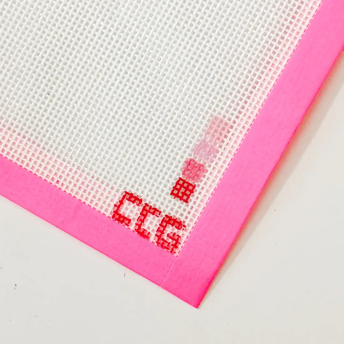 Cotswold Co Designs - Hand-Painted Pink Cowgirl Hat Needlepoint Canvas | 3” Canvas