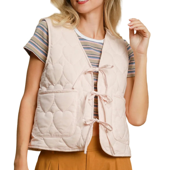 Quilted Tie-Front Vest
