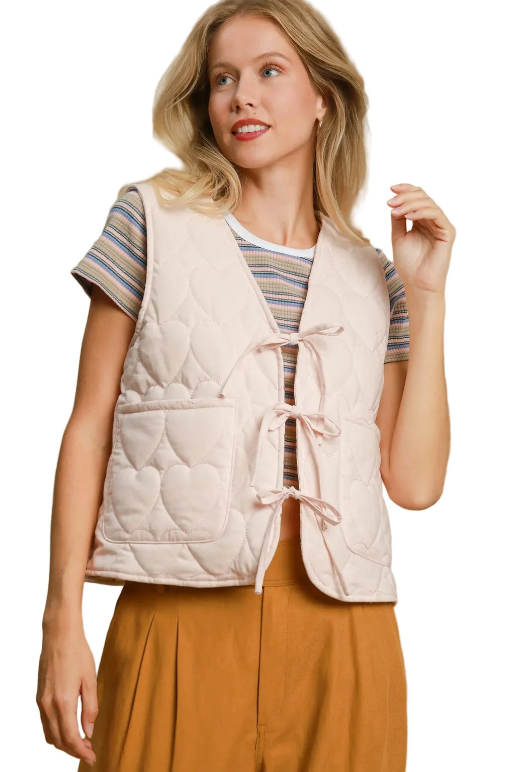 Quilted Tie-Front Vest