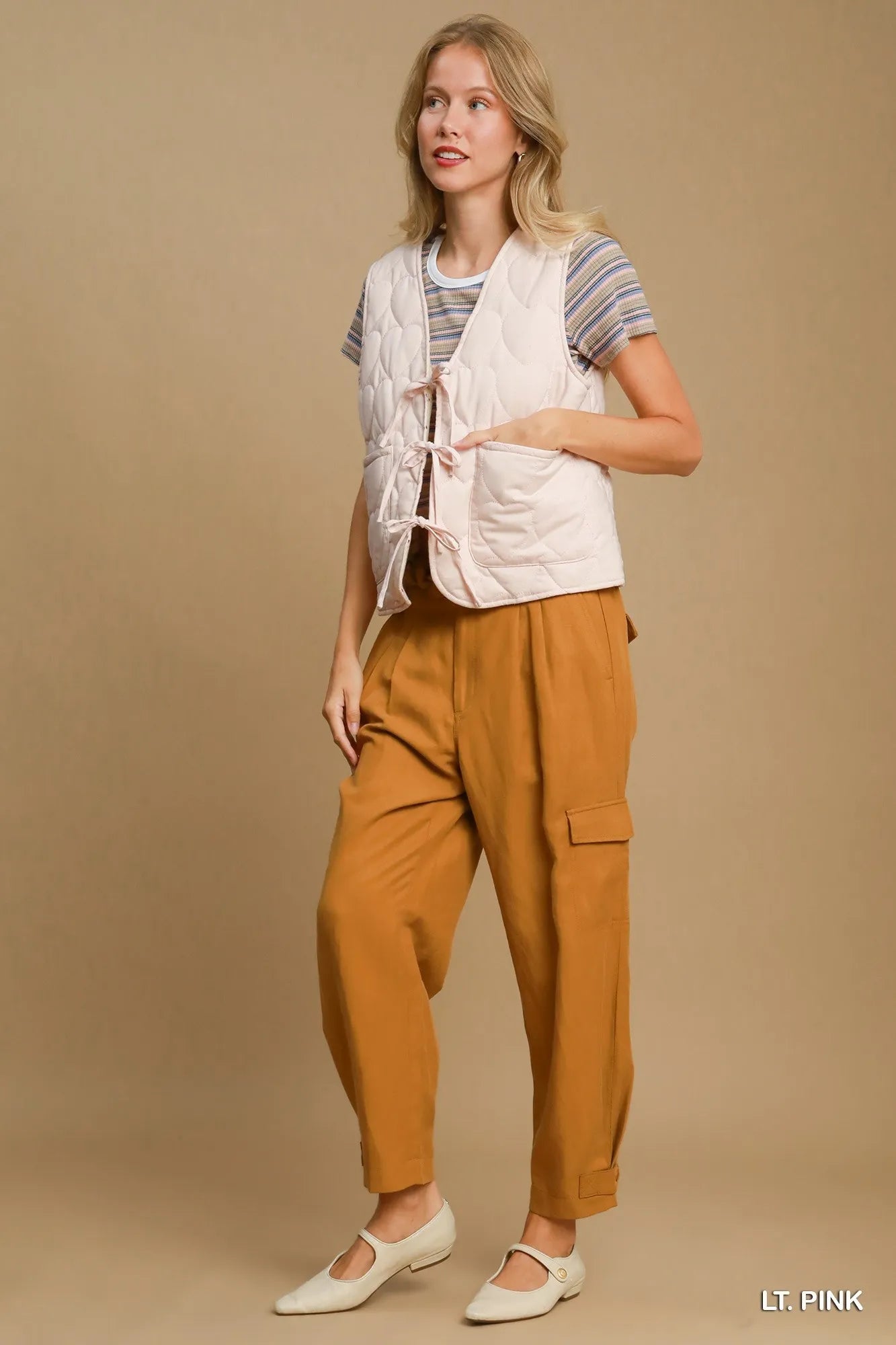 Quilted Tie-Front Vest