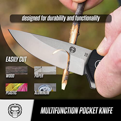 Holtzman's The Peasant Folding Pocket Knife Giftset for Men and Women (Silver and Black)