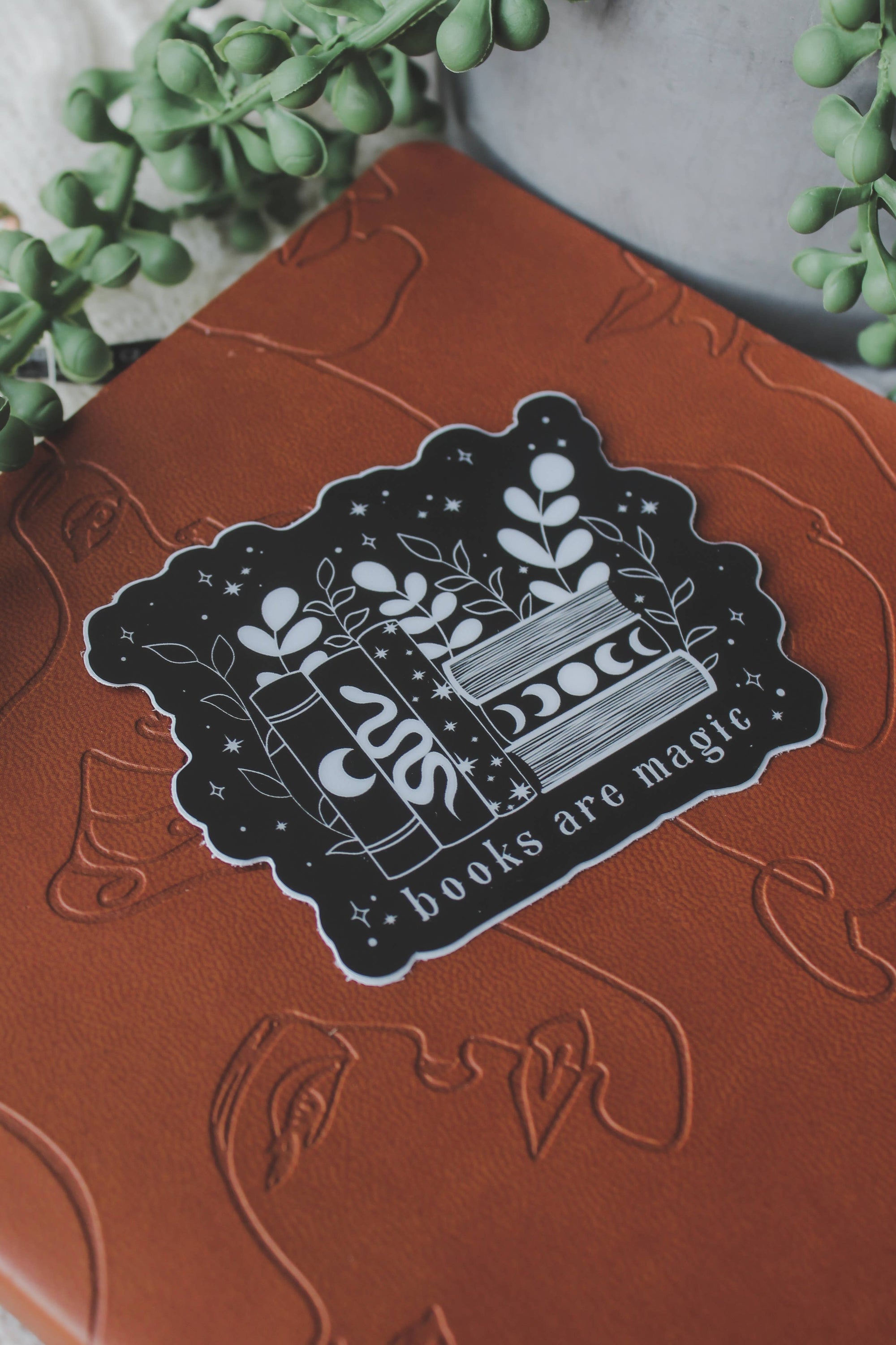 Meaggie Moos - Books Are Magic Vinyl Waterproof Sticker | Bookish Sticker