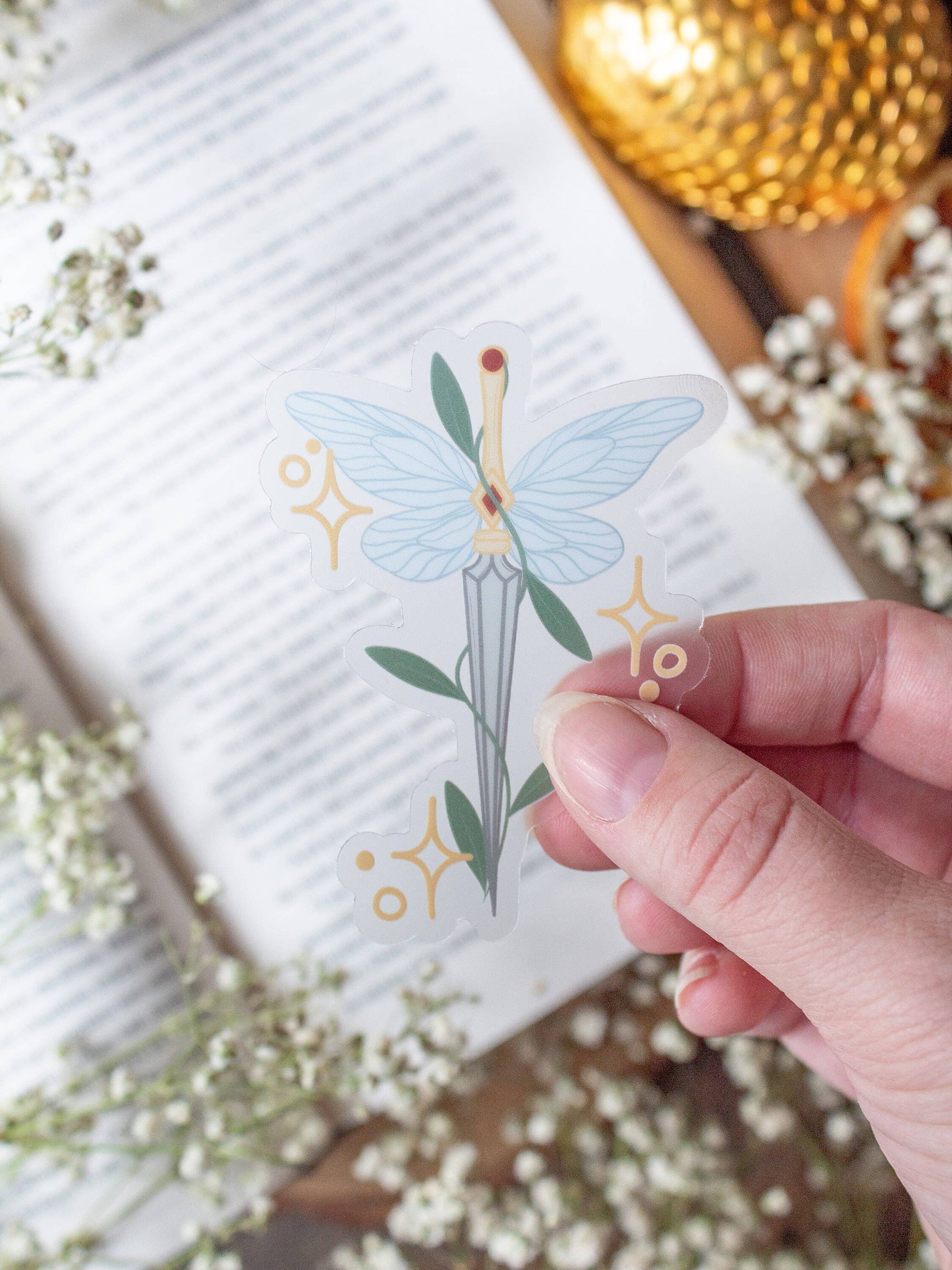 Meaggie Moos - Fantasy Faerie Dagger Bookish Vinyl Waterproof Sticker