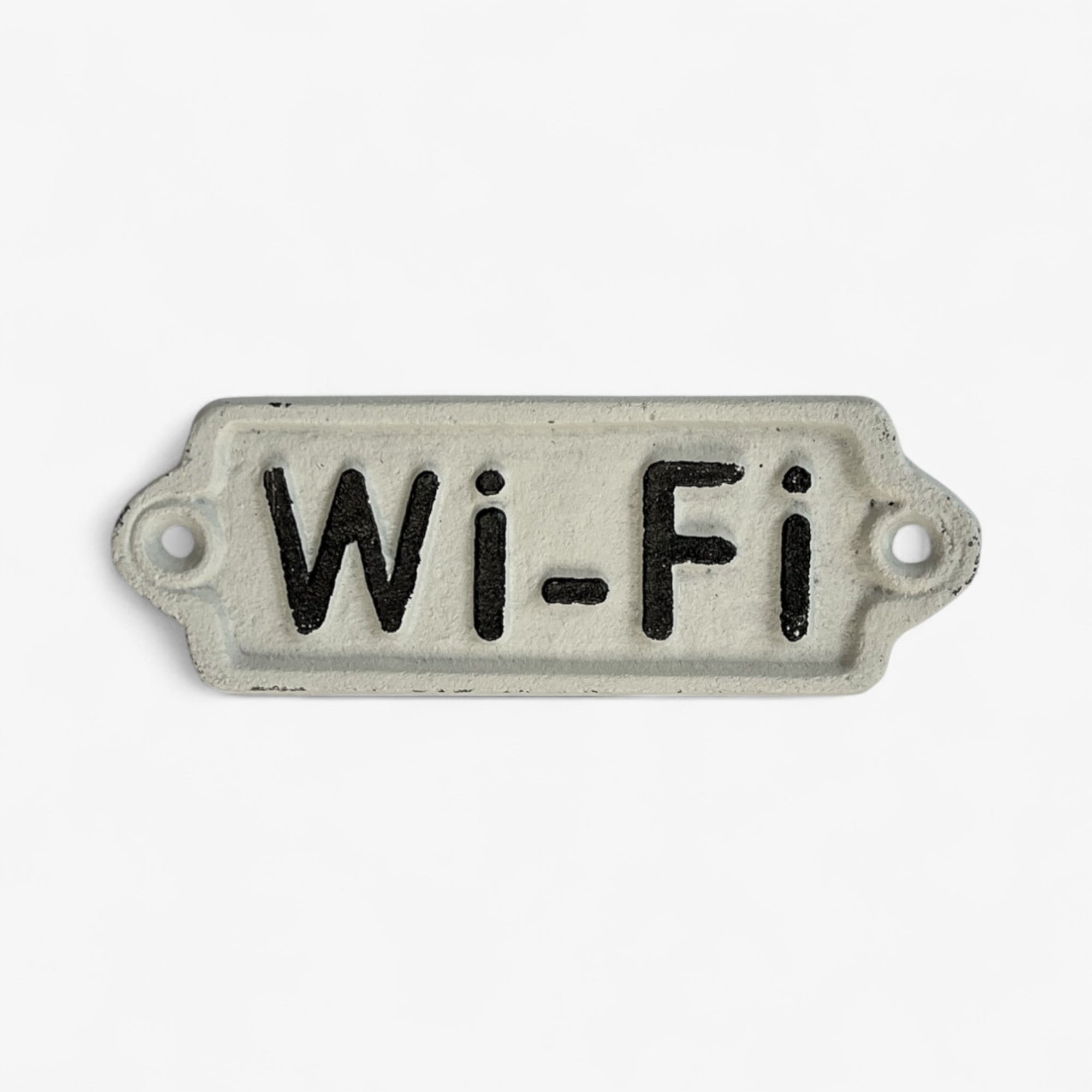 Vintage Enamel Wi-Fi Sign, Rustic Home Decor Accent