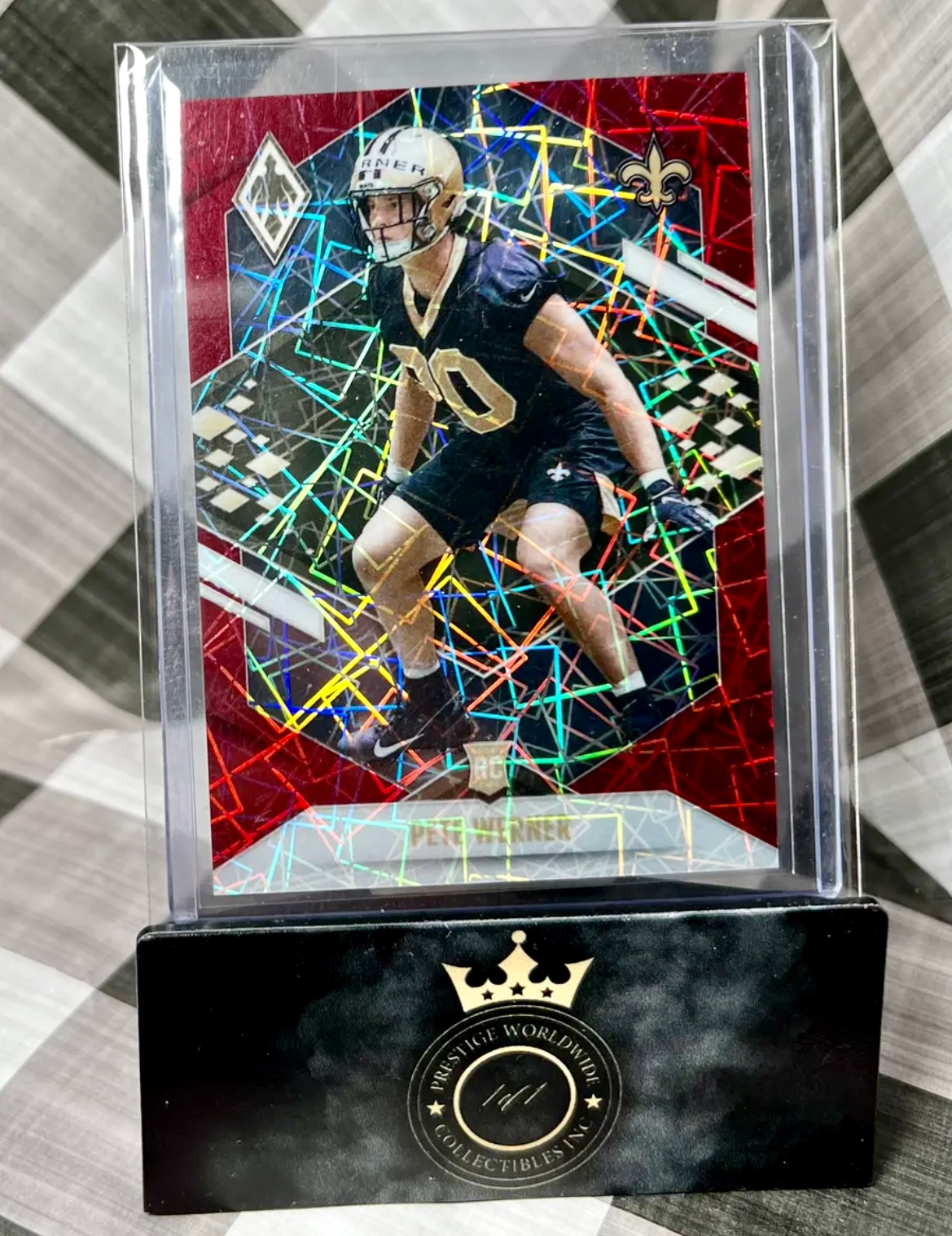 Pete Werner 2021 Phoenix Rookie Red Laser /285 #168 - NO Saints RC
