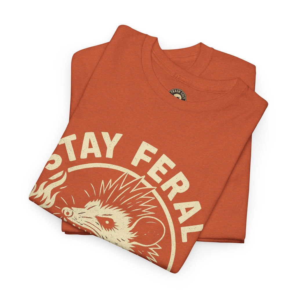 Stay Feral Die Loud Possum Punk Shirt – Trash Cult Supply Co – Gildan 5000 T-Shirt
