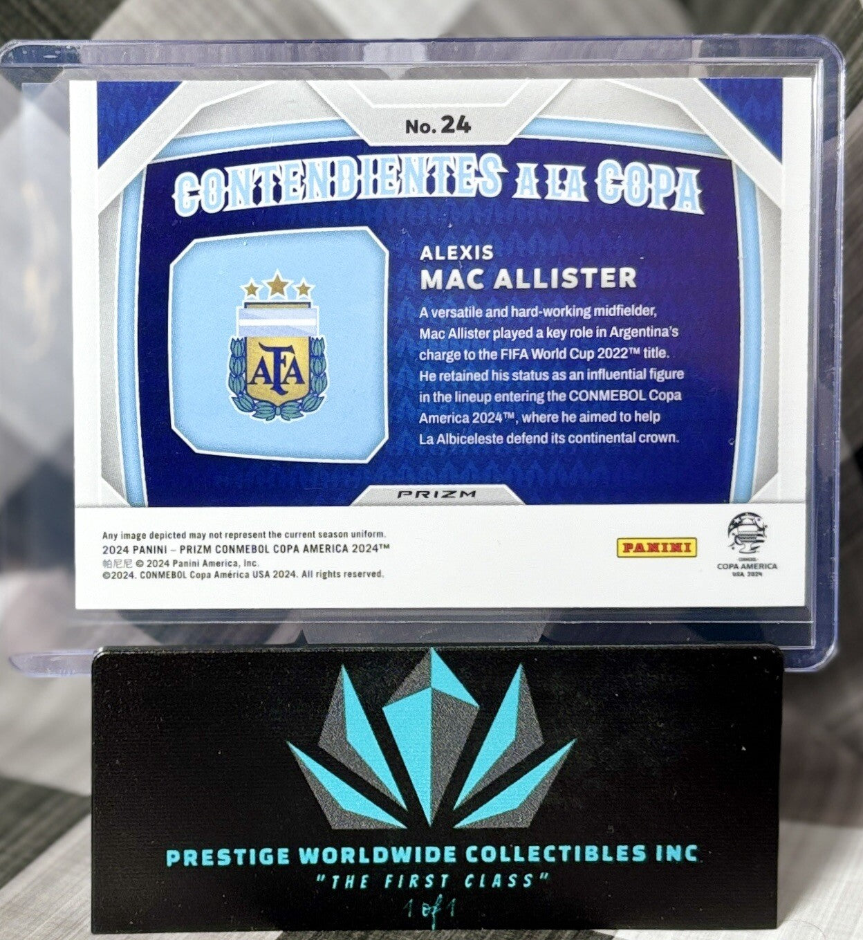 Alexis Mac Allister 2023-24 Prizm Copa America Contendientes Silver #24 ARG