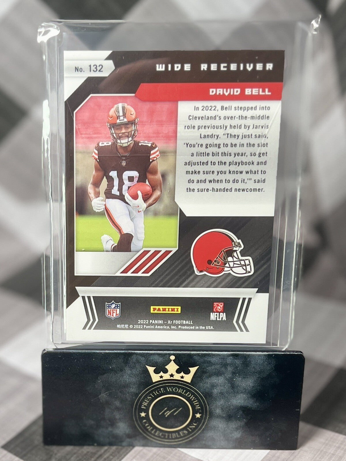 David Bell 2022 Panini XR Blue Rookie /199 #132 Cleveland Browns SP RC