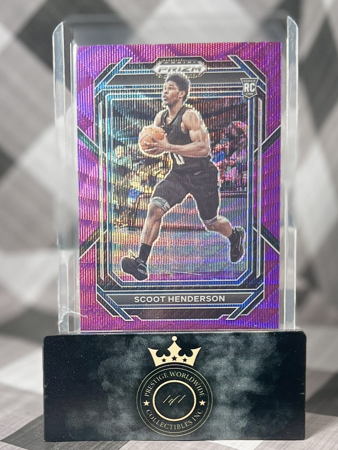 Scoot Henderson 2023 Prizm Draft Picks Rookie Purple Wave #24 Portland Blazers