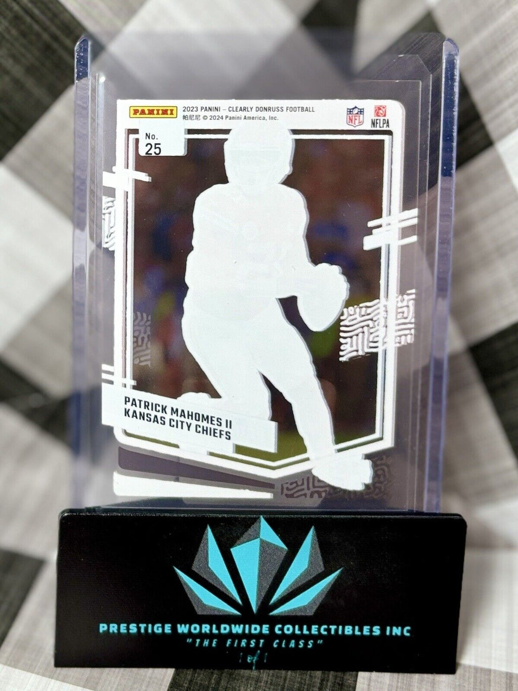 Patrick Mahomes II 2023 Panini Clearly Donruss Base #25 Kansas City Chiefs