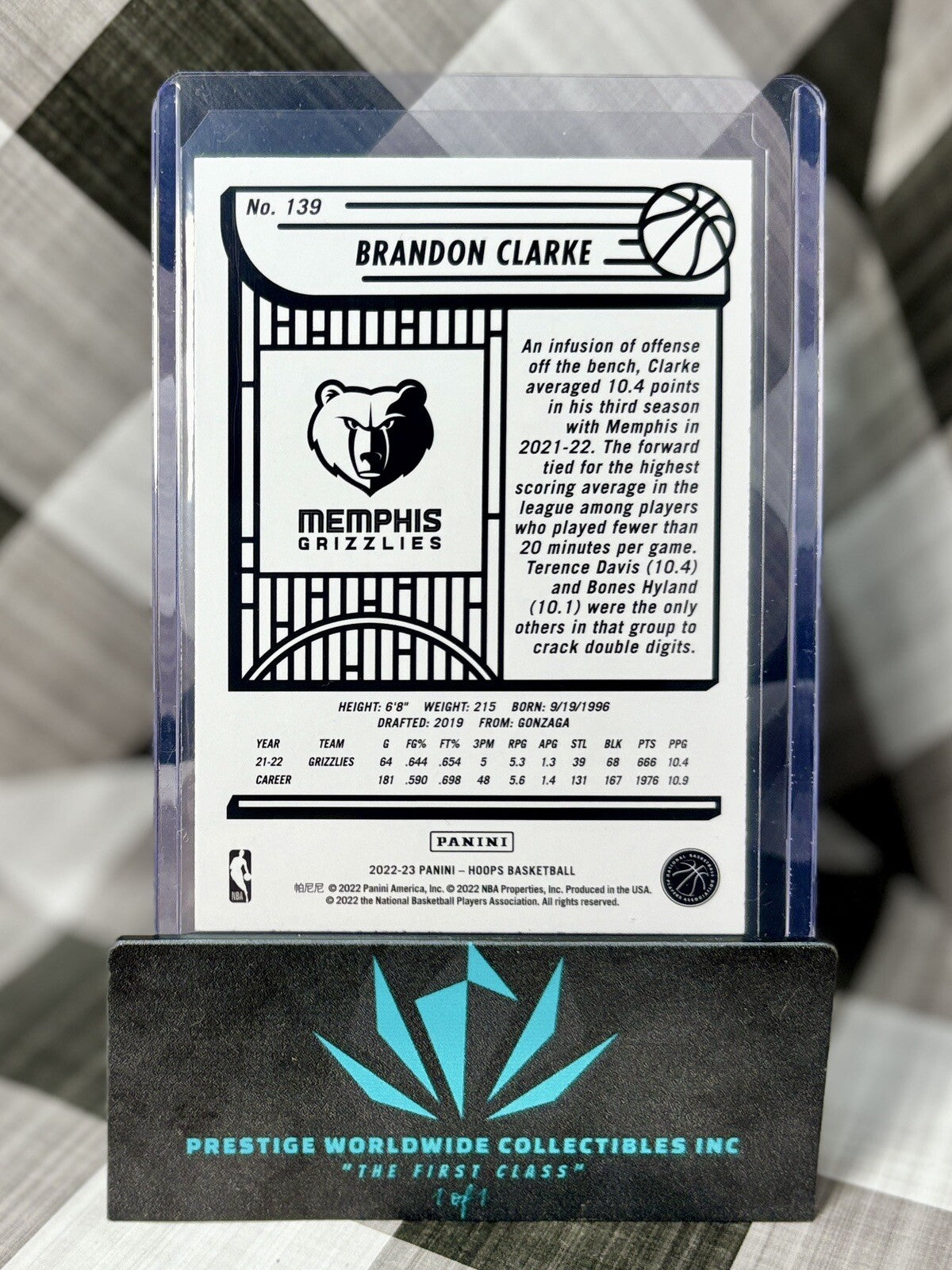 Brandon Clarke 2022-2023 NBA Hoops Teal Explosion #139 Memphis Grizzlies