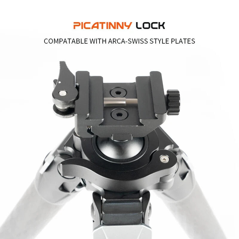 Linkogear Carbon Fiber Tripod – Picatinny/Arca, 64" Max, 66lb Capacity - Brown