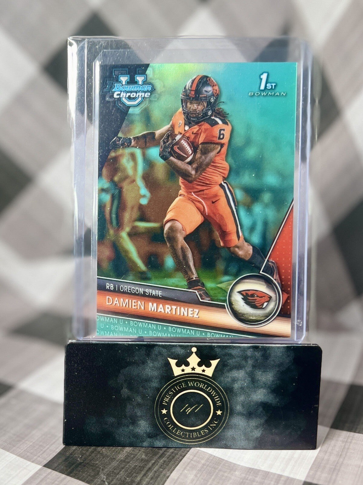 Damien Martinez 2023 Bowman Chrome U Green Shimmer Refractor /99 #193 Oregon St