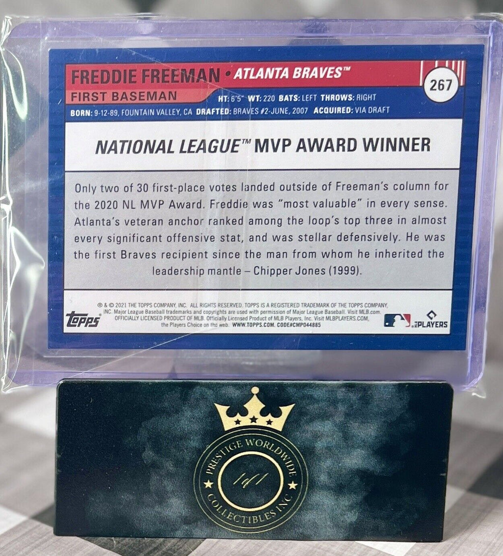 Freddie Freeman 2021 Topps Big League Rainbow Foil /199 #267 Atlanta Braves